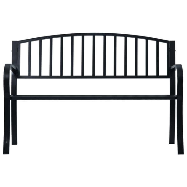 vidaXL havebænk 125 cm stål sort