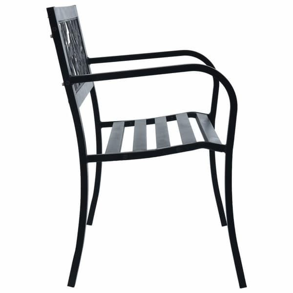 vidaXL Puutarhapenkki 125 cm musta teräs
