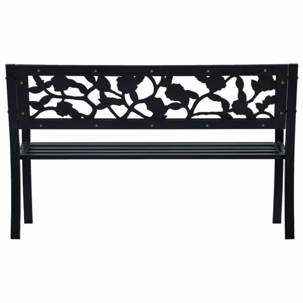 vidaXL Puutarhapenkki 125 cm musta teräs