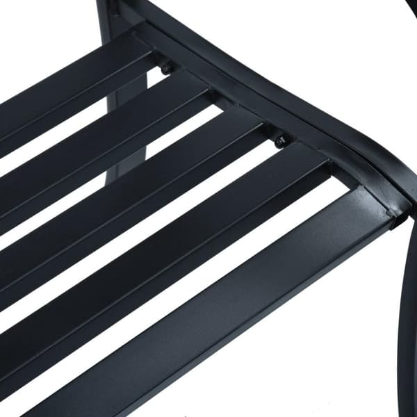 vidaXL Puutarhapenkki 125 cm musta teräs