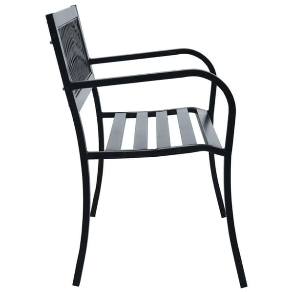vidaXL havebænk 125 cm stål sort