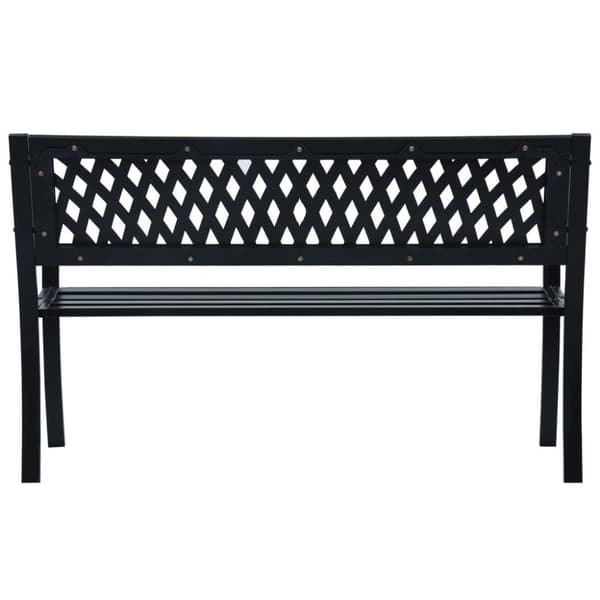 vidaXL havebænk 125 cm stål sort
