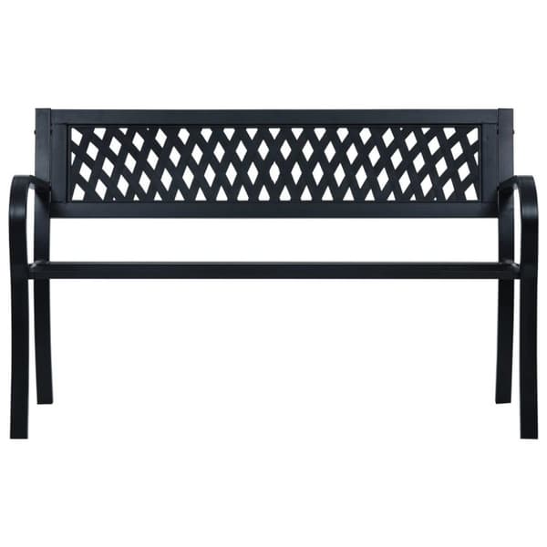 vidaXL havebænk 125 cm stål sort