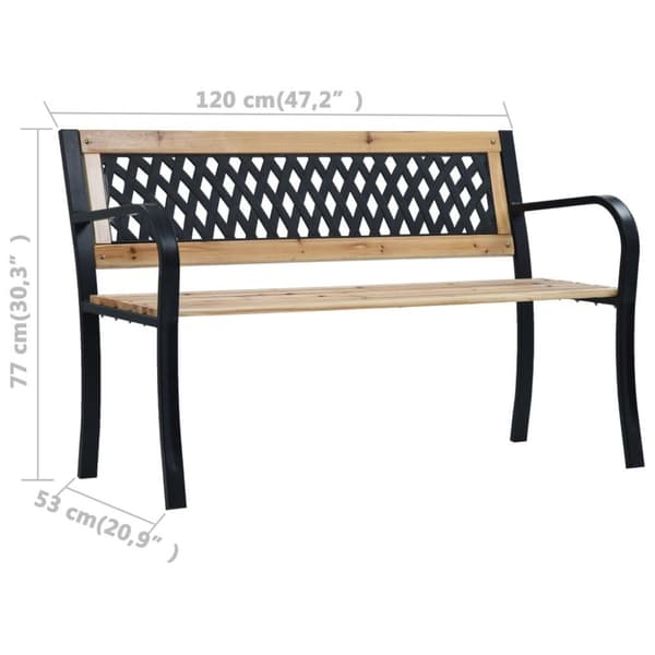 vidaXL Hagebenk 120 cm tre