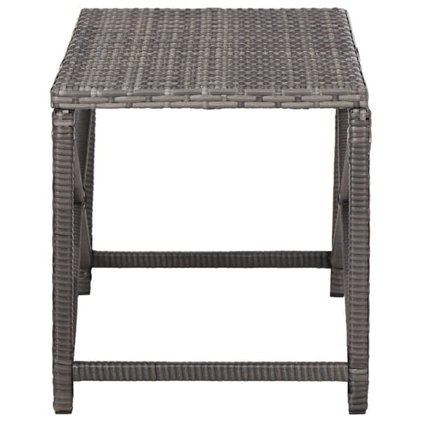 vidaXL havebænk 80 cm polyrattan grå