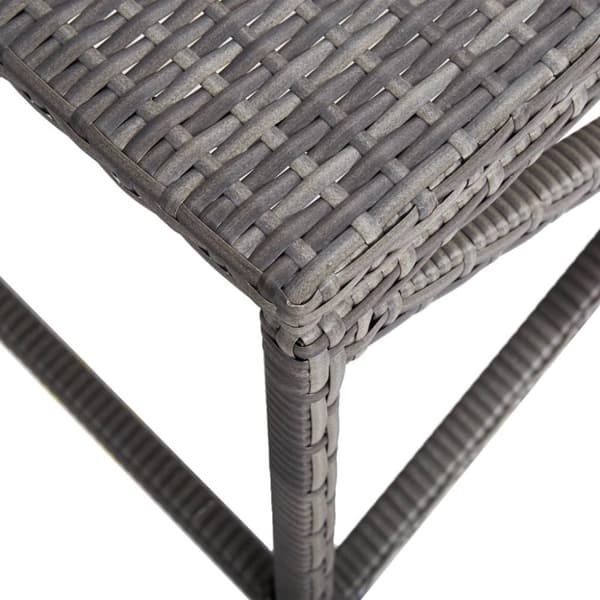vidaXL havebænk 80 cm polyrattan grå