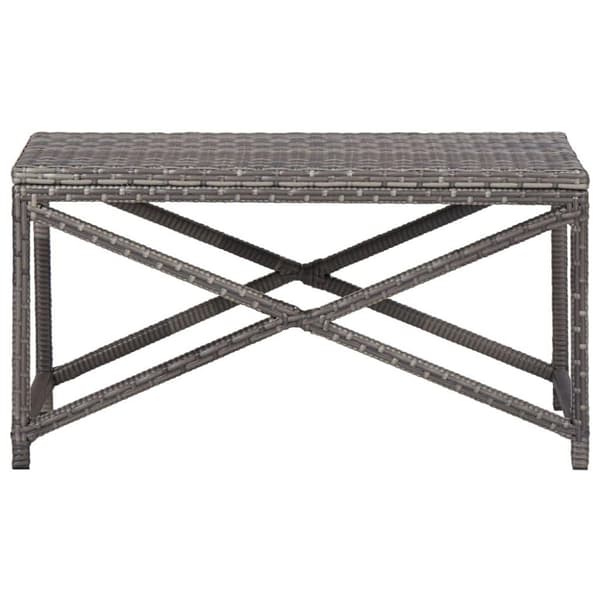 vidaXL havebænk 80 cm polyrattan grå