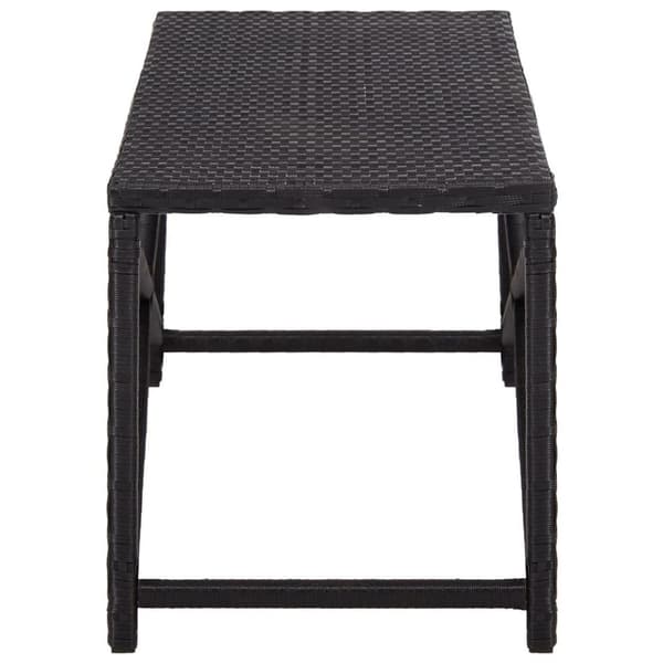 vidaXL havebænk 120 cm polyrattan sort