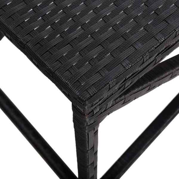 vidaXL havebænk 120 cm polyrattan sort