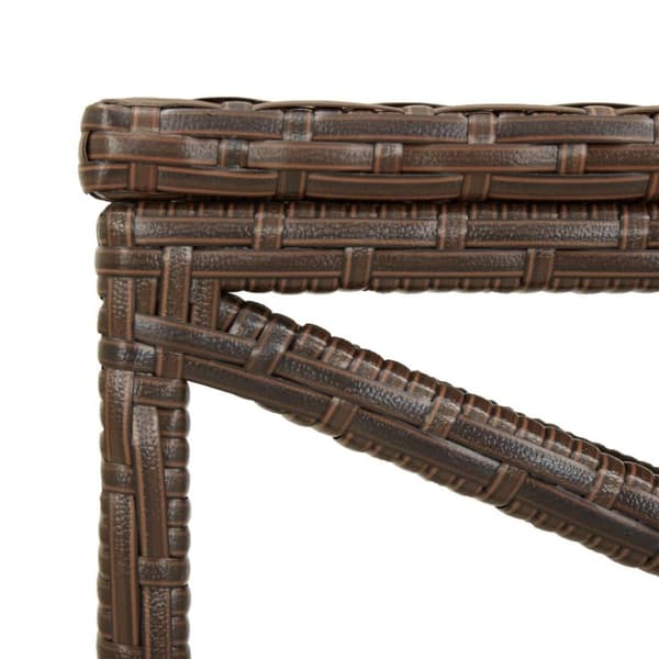 vidaXL havebænk 120 cm polyrattan brun