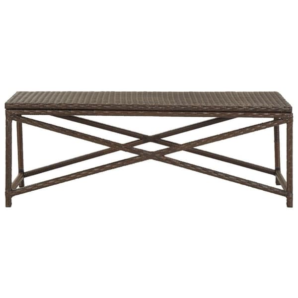vidaXL Hagebenk 120 cm polyrotting brun