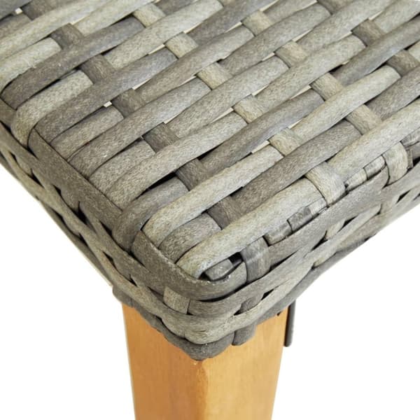 vidaXL havebænk 80 cm polyrattan grå