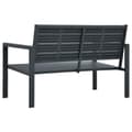 Miniatyrbilde 4 av 6: vidaXL Hagebenk 120 cm HDPE grå treutseende