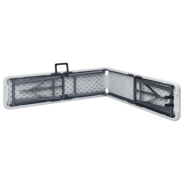 vidaXL Sammenleggbare hagebenker 2 stk 180 cm HDPE hvit
