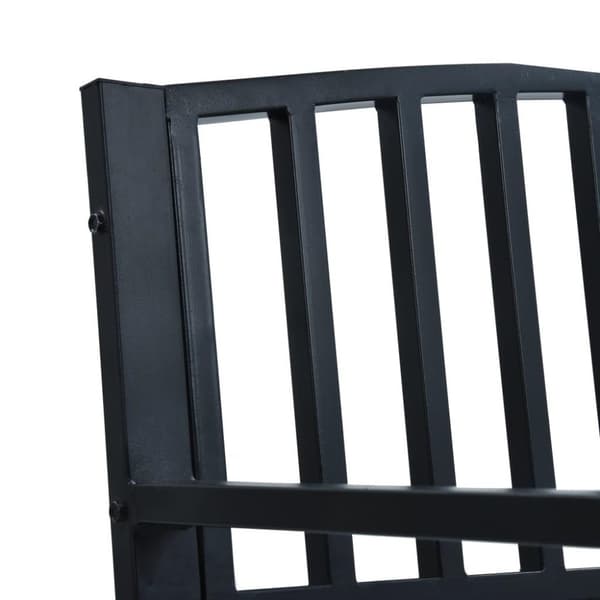 vidaXL Hagebenk 125 cm svart stål