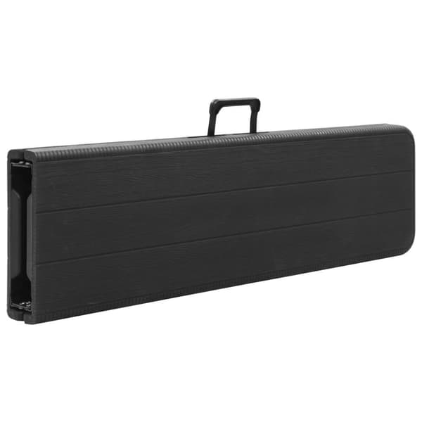 vidaXL Sammenleggbare hagebenker 2 stk 180 cm HDPE svart