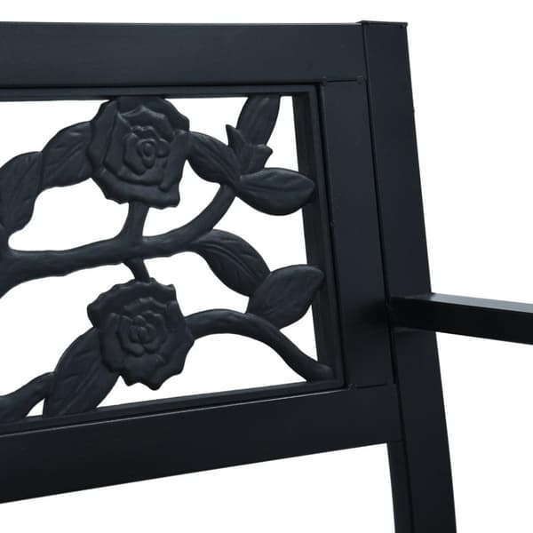 vidaXL Hagebenk 125 cm svart stål