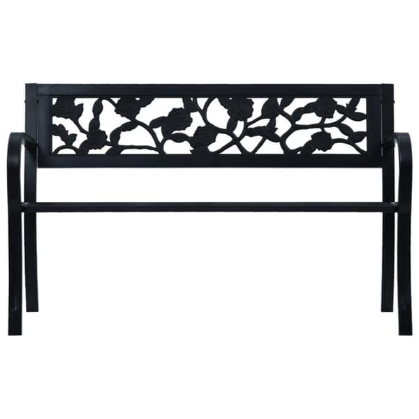 vidaXL Hagebenk 125 cm svart stål