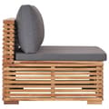 Miniatyrbillede 3 af 7: vidaXL midtersektion til havesofa med hynde massivt teaktræ grå