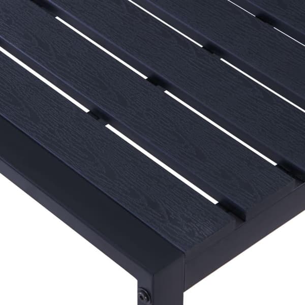 vidaXL havebænk 120,5 cm PS-plade sort