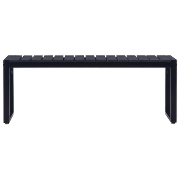 vidaXL havebænk 120,5 cm PS-plade sort
