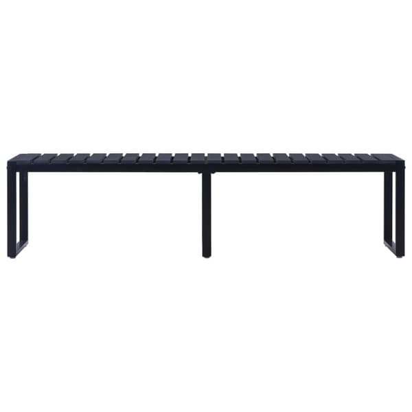 vidaXL havebænk 180 cm PS-plade sort