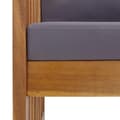 Miniatyrbilde 6 av 7: vidaXL Hagebenk med puter 119 cm heltre akasie