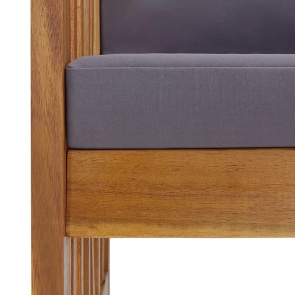 vidaXL Hagebenk med puter 119 cm heltre akasie