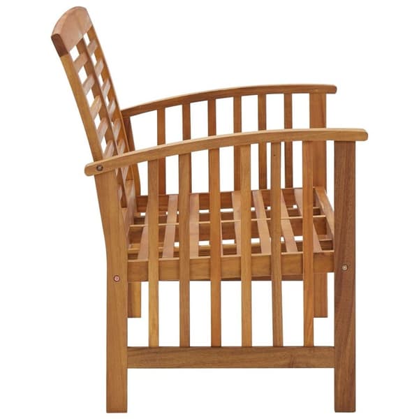 vidaXL havebænk 119 cm massivt akacietræ