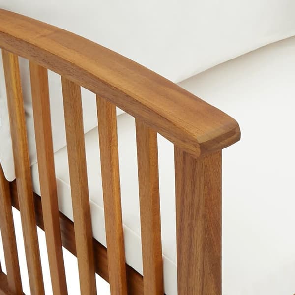 vidaXL Hagebenk med puter 119 cm heltre akasie