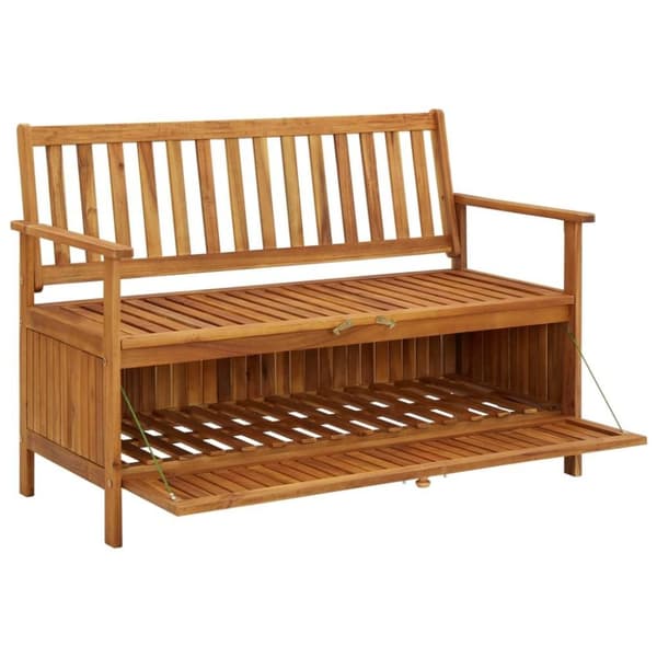 vidaXL Oppbevaringsbenk hage 120 cm heltre akasie
