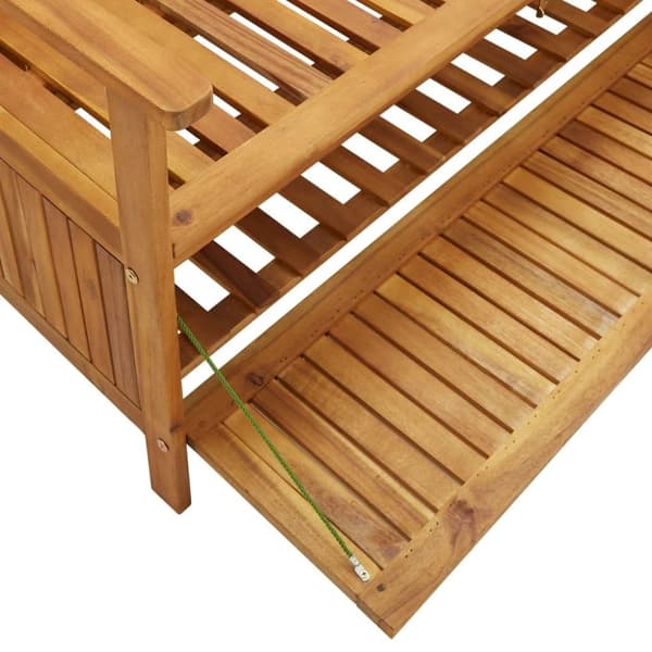 vidaXL Oppbevaringsbenk hage 120 cm heltre akasie