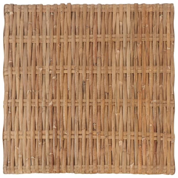 vidaXL fodskammel med hynde naturlig rattan