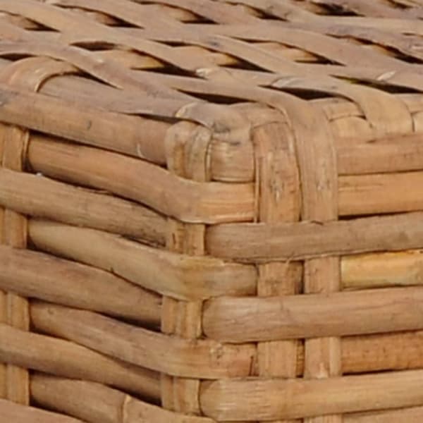 vidaXL fodskammel med hynde naturlig rattan