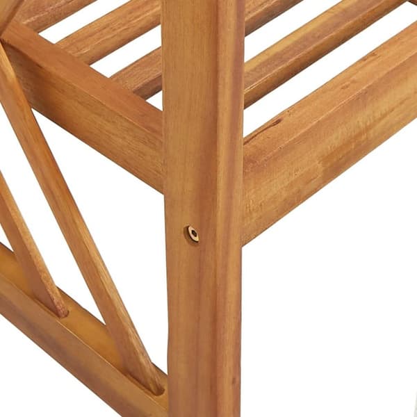vidaXL Hagebenk 119 cm heltre akasie