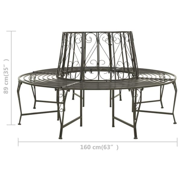 vidaXL Trädbänk 160 cm stål