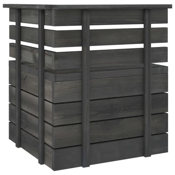 vidaXL Pallesofa for hjørne heltre furu mørkegrå