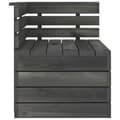 Miniatyrbild 4 av 6: vidaXL Pallesofa for hjørne heltre furu mørkegrå