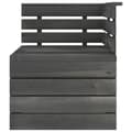 Miniatyrbild 2 av 6: vidaXL Pallesofa for hjørne heltre furu mørkegrå