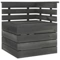 Miniatyrbild 1 av 6: vidaXL Pallesofa for hjørne heltre furu mørkegrå