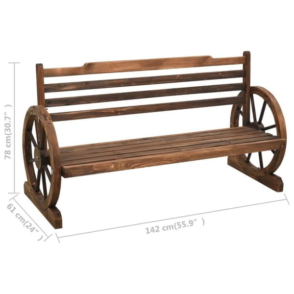 vidaXL Hagebenk 142 cm heltre gran