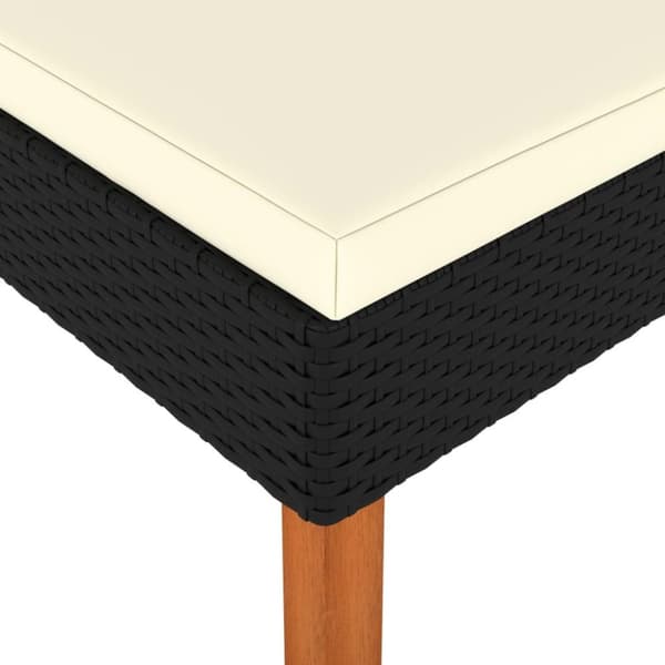 vidaXL fodskammel polyrattan og massivt eukalyptustræ