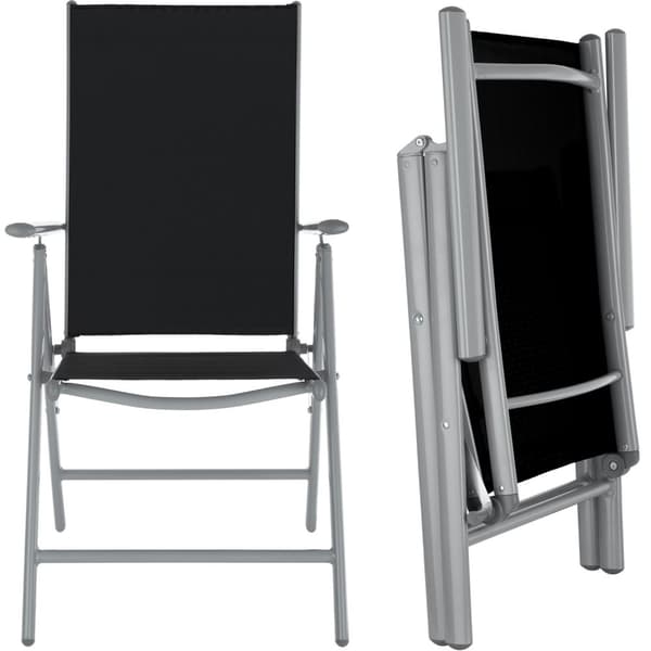 Aluminium havemøbler, bord og 4 stole - sølv