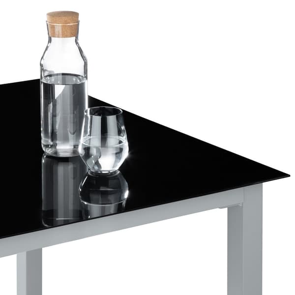 Aluminium havemøbler, bord og 4 stole - sølv