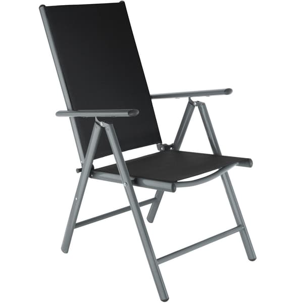Aluminium havemøbler, bord og 4 stole - anthrazit