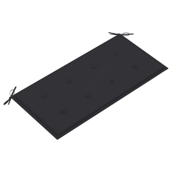 vidaXL Hagebenk med antrasitt pute 112 cm heltre teak