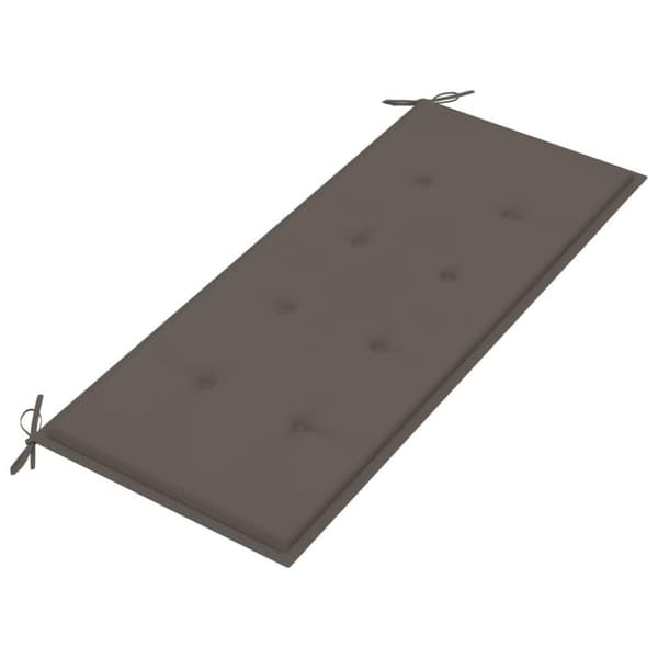 vidaXL havebænk med hynde 120 cm bambus