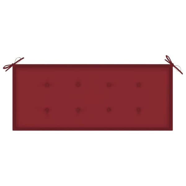 vidaXL foldbar havebænk med hynde 118 cm bambus