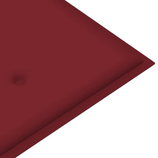 vidaXL foldbar havebænk med hynde 118 cm bambus