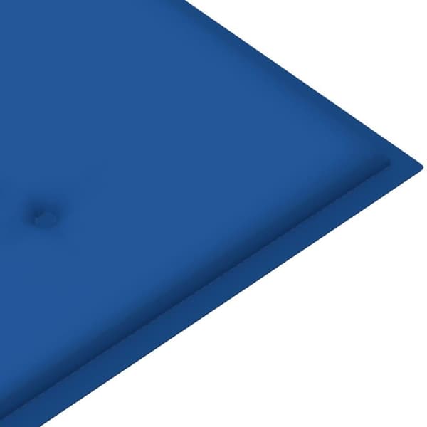vidaXL foldbar havebænk med hynde 118 cm bambus